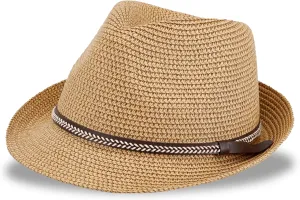 Levi's Men's Lightweight Straw Fedora Panama Hat