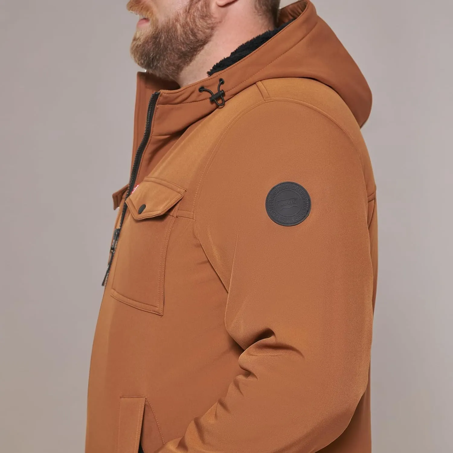 Levi's Men's Soft Shell Hooded Storm Coat (Regular & Big & Tall Sizes)