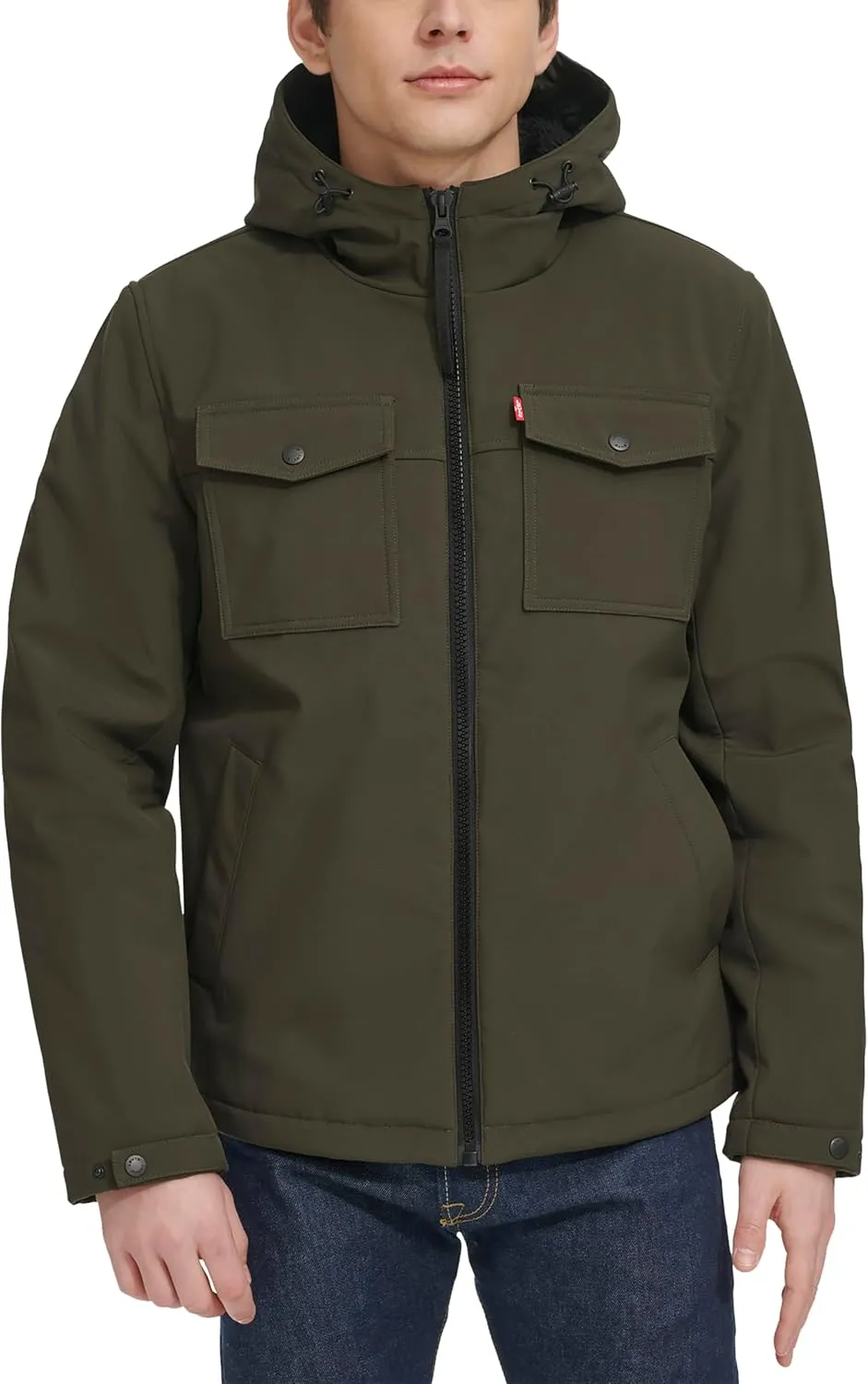 Levi's Men's Soft Shell Hooded Storm Coat (Regular & Big & Tall Sizes)
