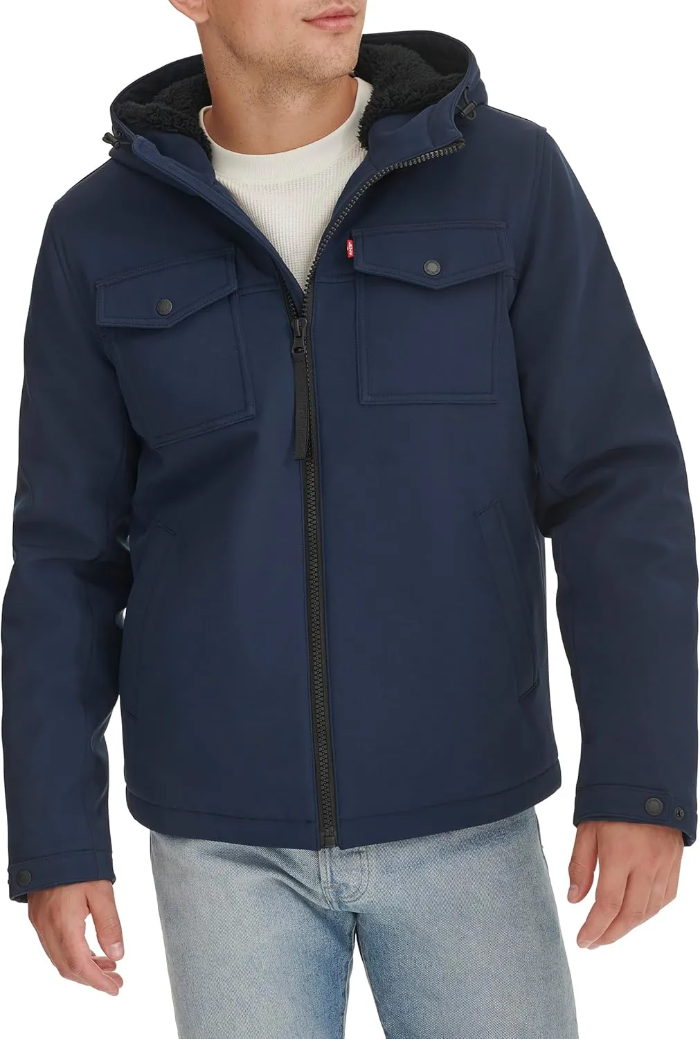 Levi's Men's Soft Shell Hooded Storm Coat (Regular & Big & Tall Sizes)