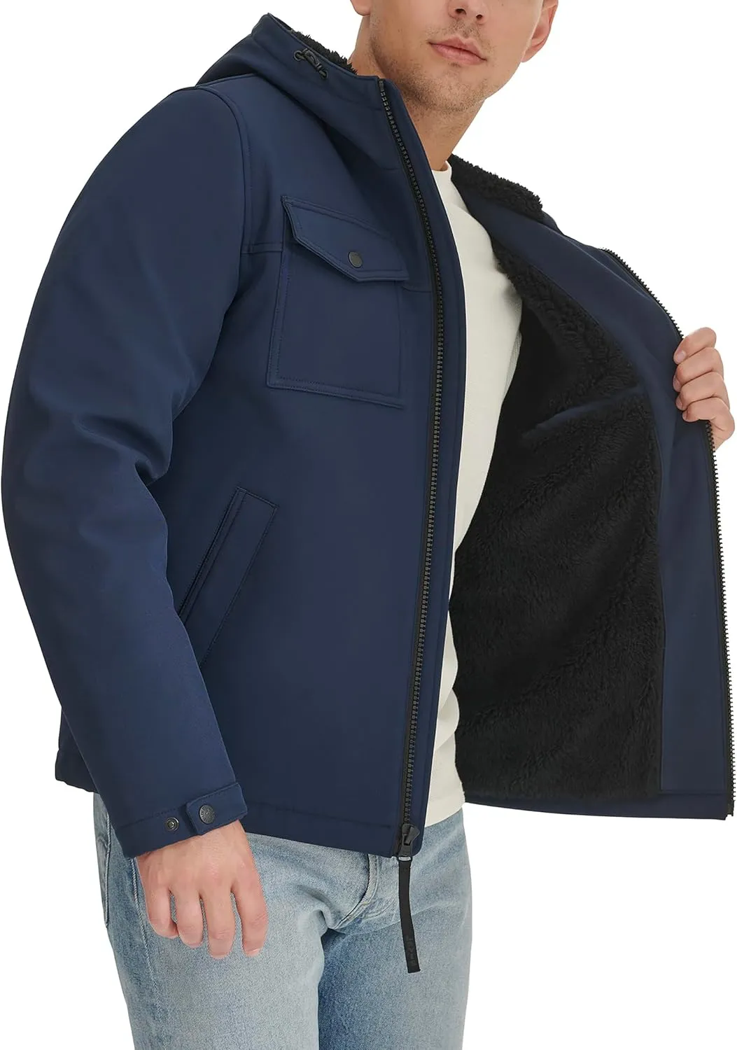Levi's Men's Soft Shell Hooded Storm Coat (Regular & Big & Tall Sizes)