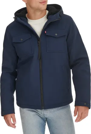 Levi's Men's Soft Shell Hooded Storm Coat (Regular & Big & Tall Sizes)