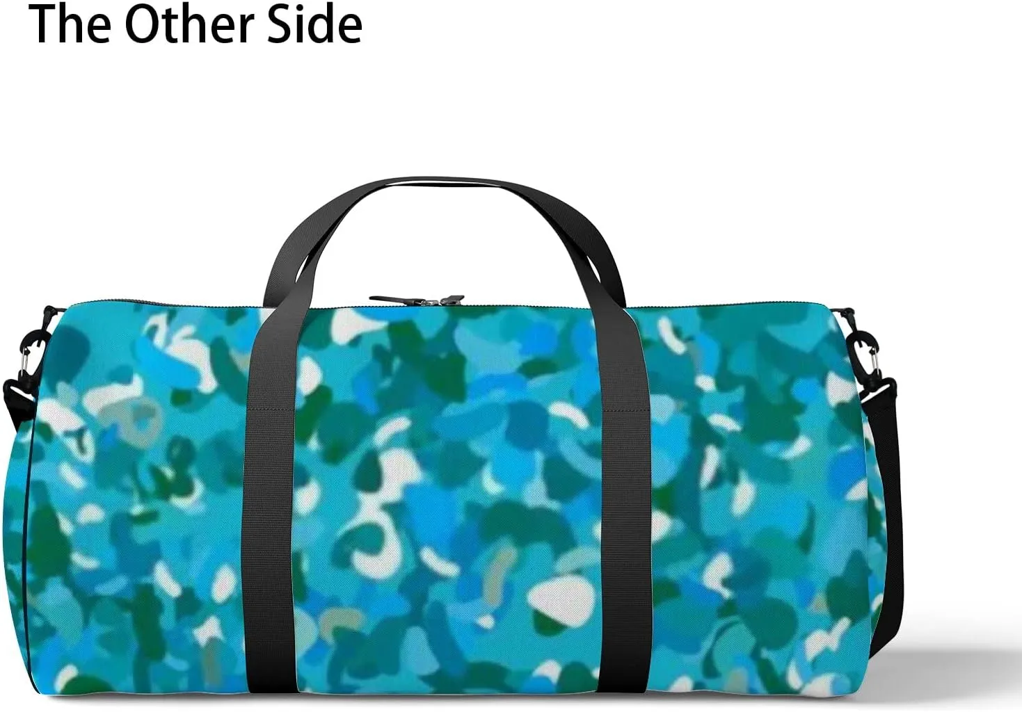 Light Blue Green Vector Pattern Chaotic Sports Bag Tote Bag Waterproof Gym Bag with Shoulder Strap Zipper 2 Side Pockets for Men and Women, Travel and Storage Shoulder Bag.