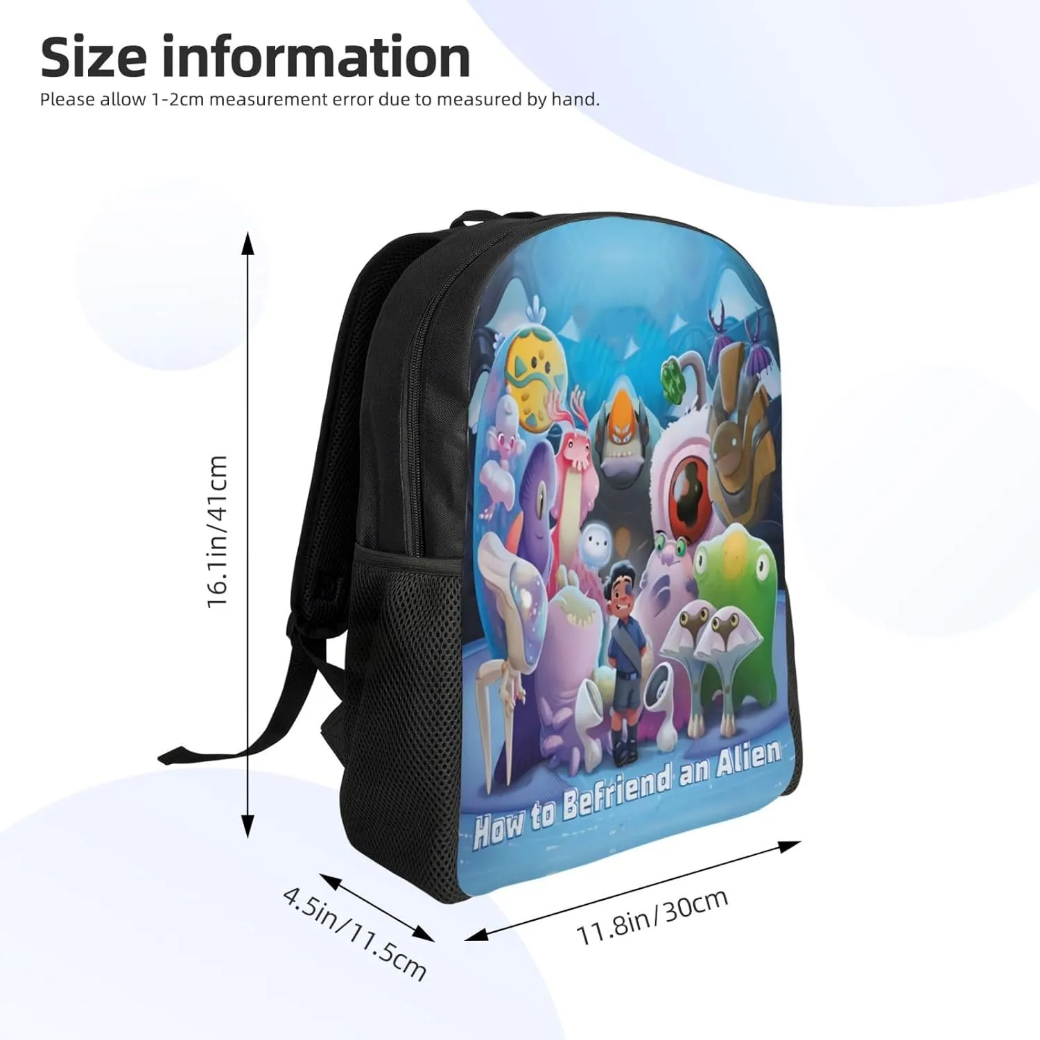 Lightweight Elementary Large Capacity Backpack Classic How Elio To Befriend An Alien Laptop Backpacks Casual Unisex Primary Daypacks Bookbag