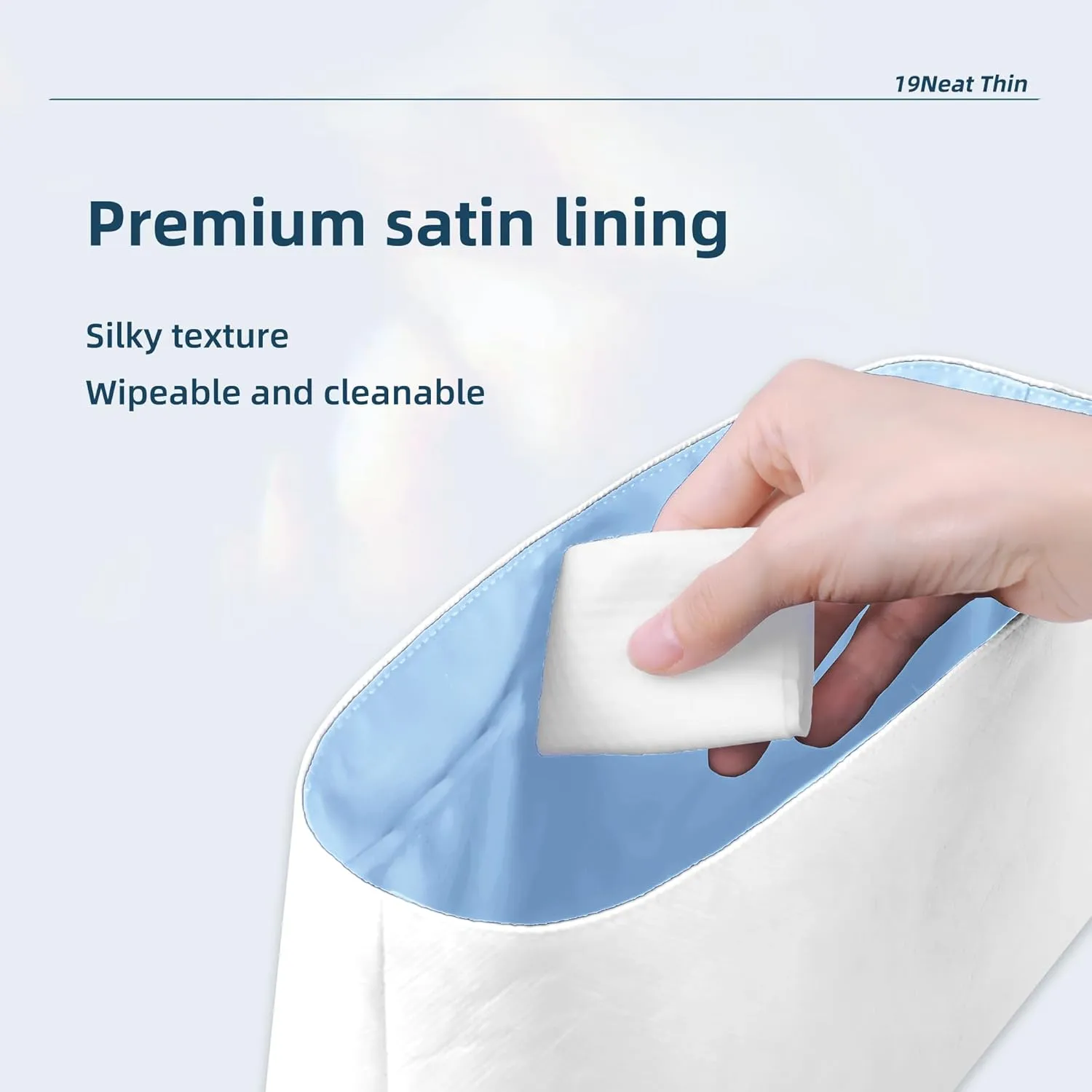 Lightweight Purse Insert Fit for LV Carryall, Waterproof Dupontpaper Surface and Silky Satin Lining (PM, Celeste)