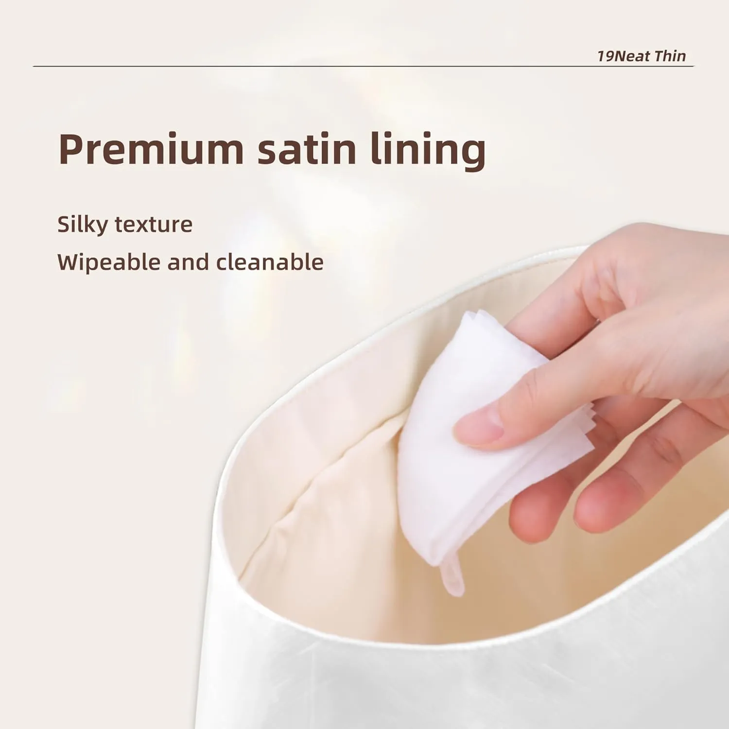 Lightweight Purse Insert Fit for LV Carryall, Waterproof Dupontpaper Surface and Silky Satin Lining (PM, Gold)