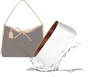 Lightweight Purse Insert Fit for LV Carryall, Waterproof Dupontpaper Surface and Silky Satin Lining (PM, Gold)