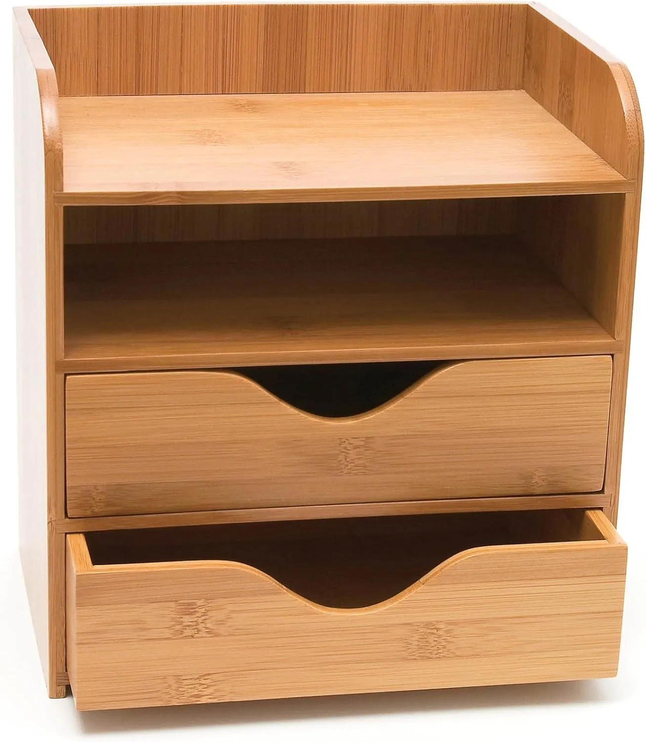 Lipper International 1804 Bamboo Wood 4-Tier Desk and Office Supply Organizer, 7 5/8" x 5 1/8" x 8 1/4"