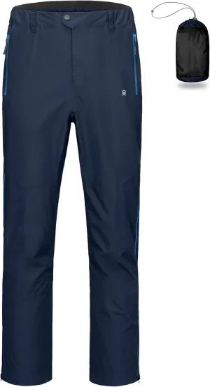 Little Donkey Andy Men's Rain Pants Waterproof Lightweight Overpants Windproof Outdoor Pants for Hiking, Golf, Fishing