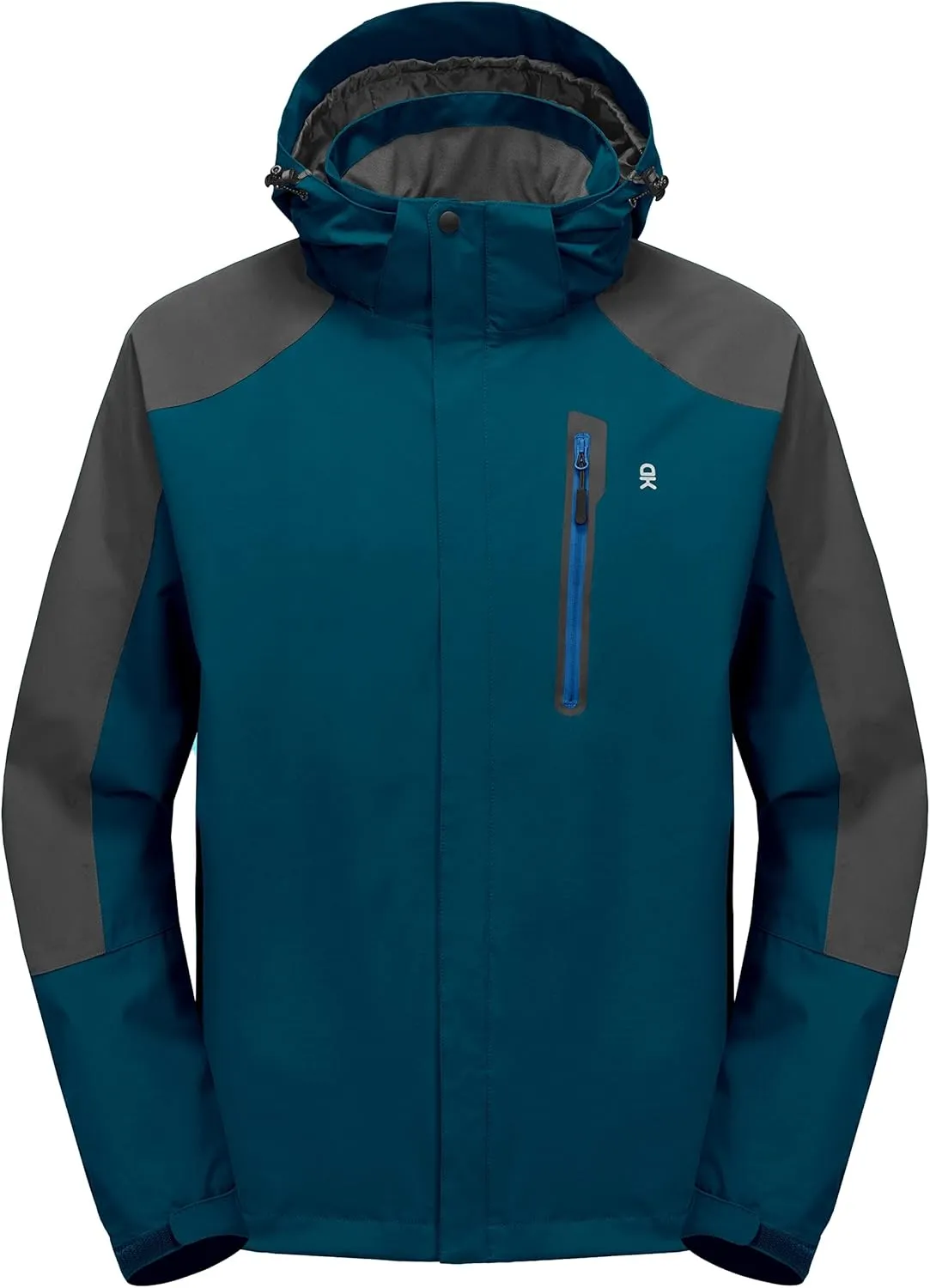 Little Donkey Andy Men's Waterproof Rain Jacket Outdoor Lightweight Hooded Raincoat for Hiking Golf Travel Fishing