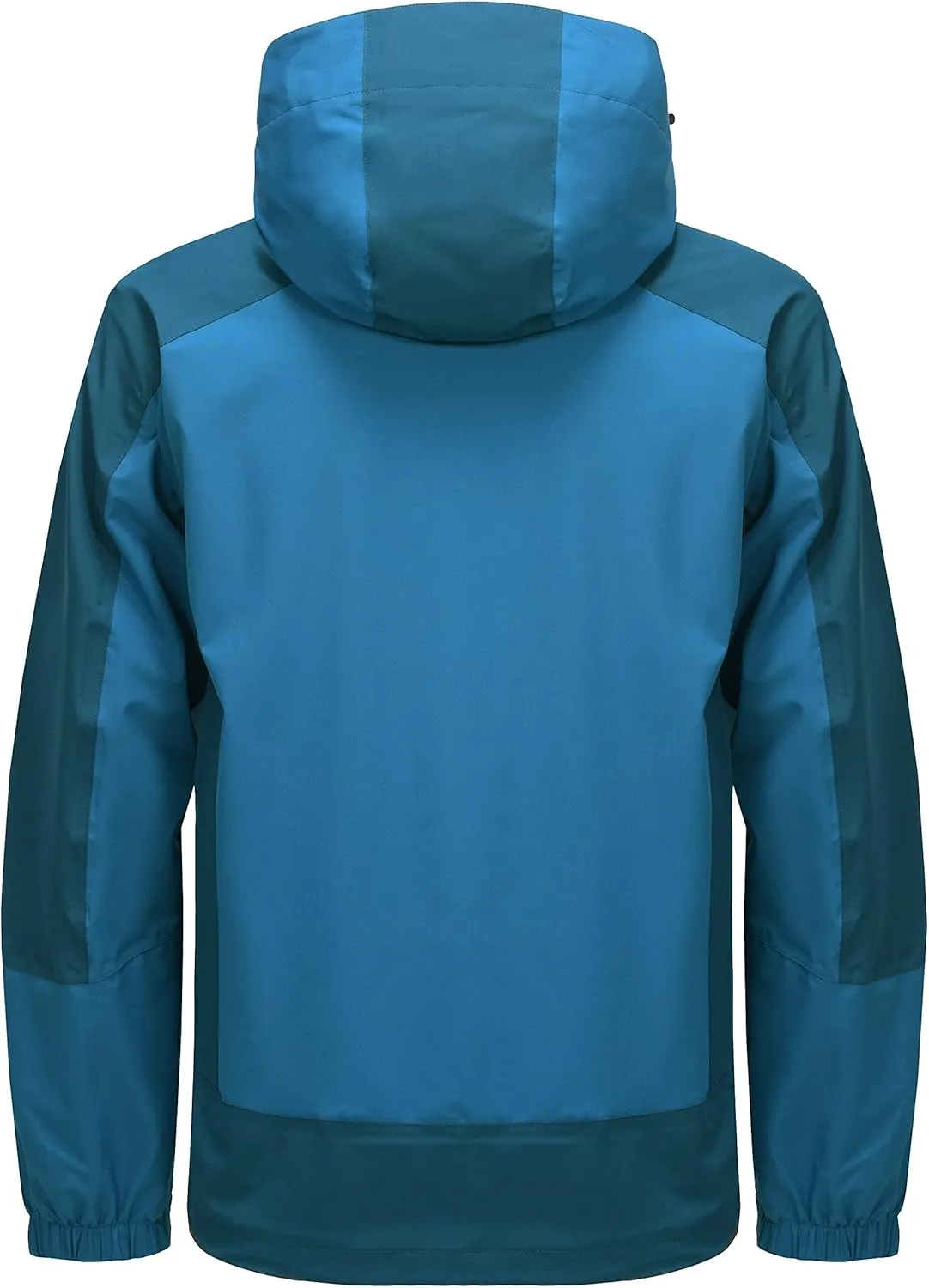 Little Donkey Andy Men's Waterproof Rain Jacket with Detachable Hood Outdoor Raincoat for Hiking Travel Cycling