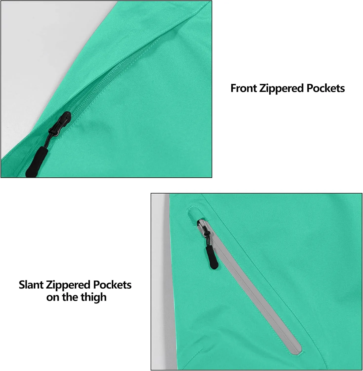 Little Donkey Andy Women's Lightweight Waterproof Rain Pants Breathable Hiking Pants for Outdoor Fishing