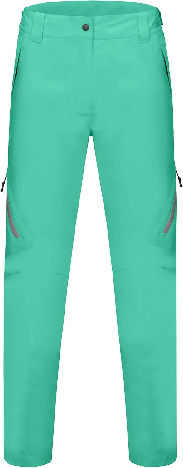 Little Donkey Andy Women's Lightweight Waterproof Rain Pants Breathable Hiking Pants for Outdoor Fishing
