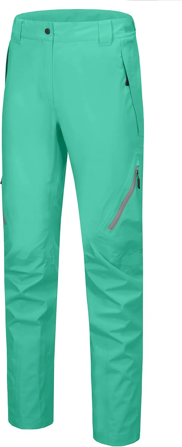 Little Donkey Andy Women's Lightweight Waterproof Rain Pants Breathable Hiking Pants for Outdoor Fishing