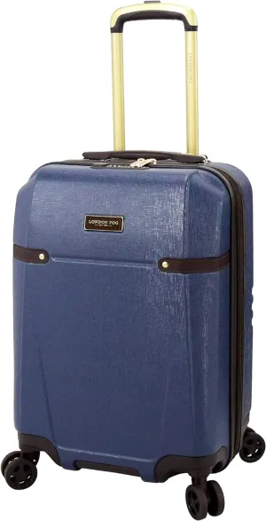 London Fog Brentwood II Expandable HARDSIDE Spinner, Blue, Carry-On 20-Inch