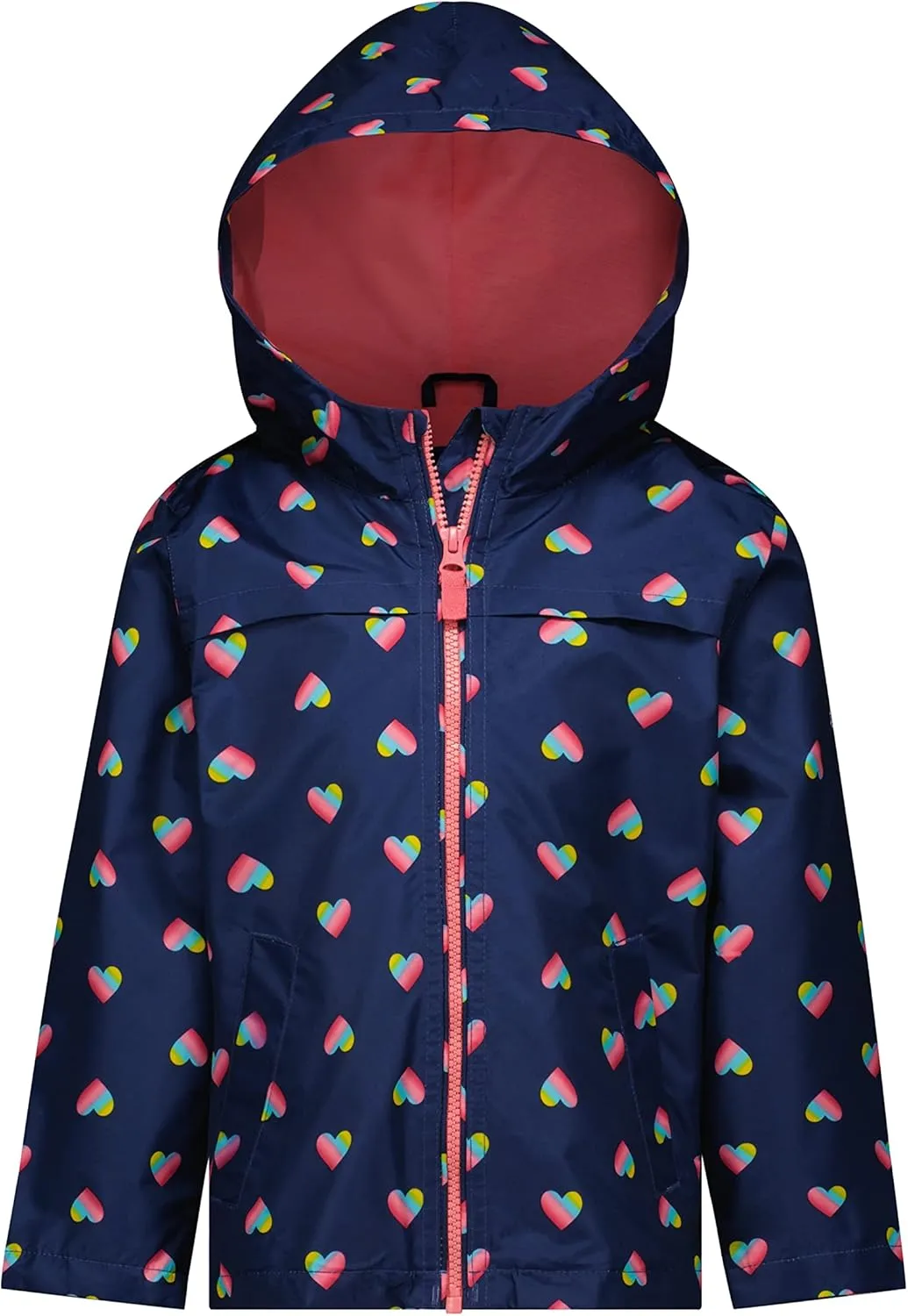 LONDON FOG Girls Waterproof Rain Suit for Kids Hooded Jacket and Splash Pant Set