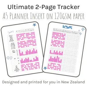Loose Leaf A5 Planner Inserts 120gsm | 2-Page Ultimate Habit Tracker