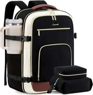 LOVEVOOK Carry On Travel Backpack For Women Flight Approved, 40L Large Personal Item Backpack Travel Bag for Airplanes, Business 17 Inch Laptop Backpack, Weekender Overnight Daypack, With 2 Cubes