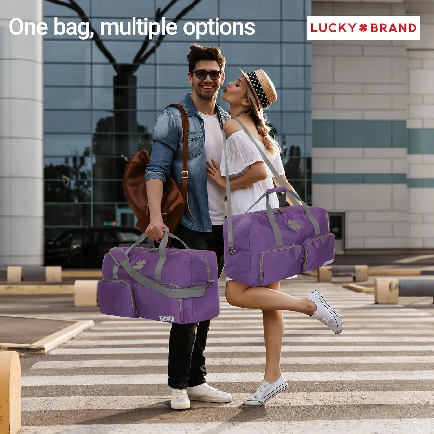 Lucky Travel Duffel Bags 115L, Gym Bag, Travel Bag & Large Duffle Bag for Men, Foldable Overnight Weekender Bags for Women & Men with Adjustable Shoulder Strap,