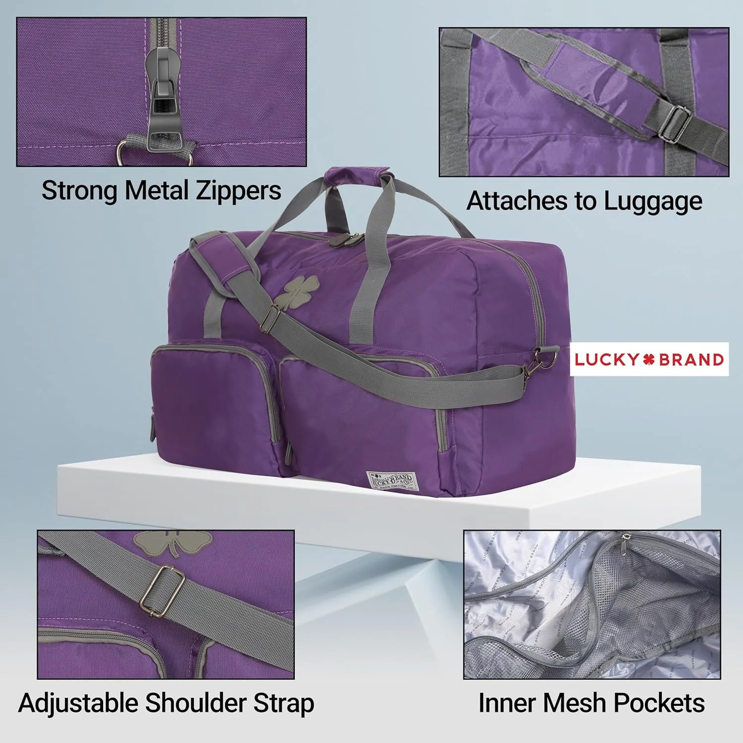 Lucky Travel Duffel Bags 115L, Gym Bag, Travel Bag & Large Duffle Bag for Men, Foldable Overnight Weekender Bags for Women & Men with Adjustable Shoulder Strap,