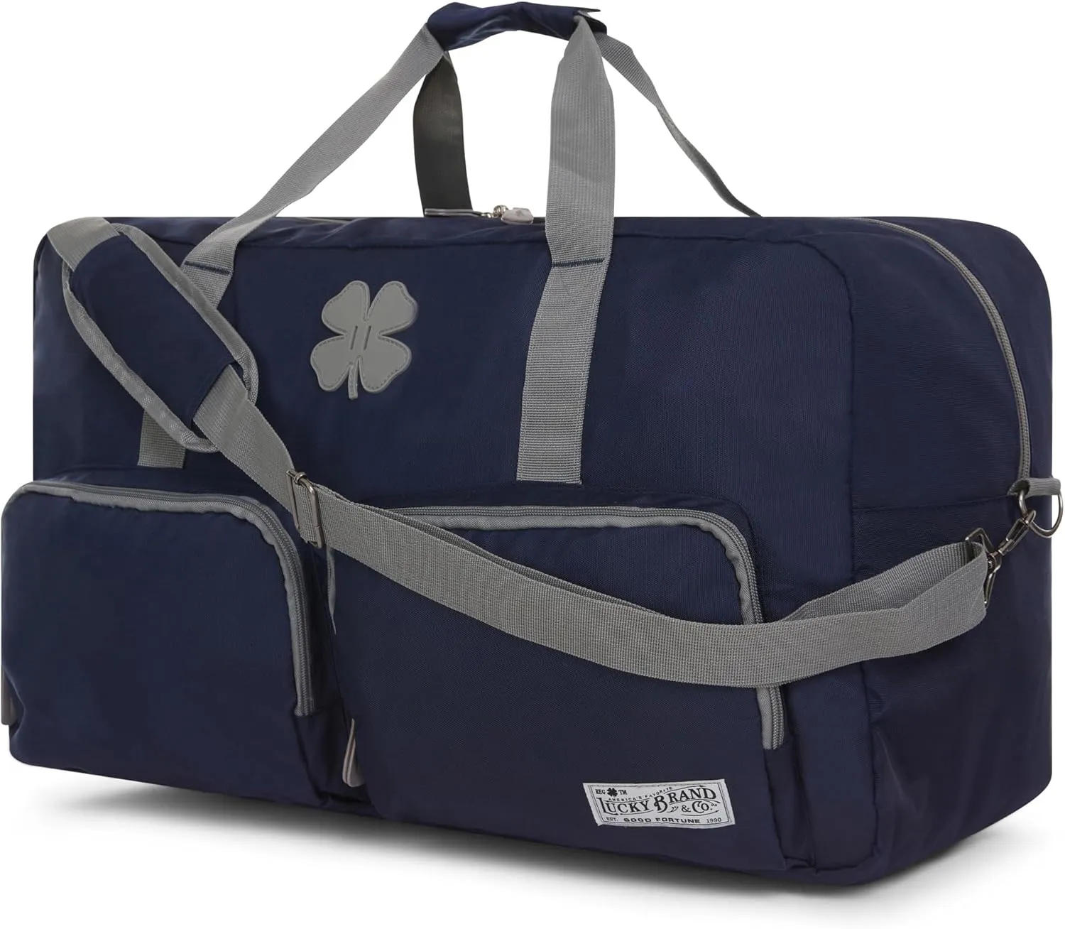 Lucky Travel Duffel Bags 65L, Gym Bag, Travel Bag & Large Duffle Bag for Men, Foldable Overnight Weekender Bags for Women & Men with Adjustable Shoulder Strap, Navy