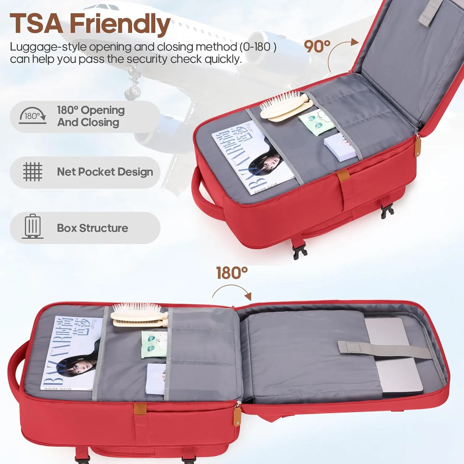 Luggage Sets 3 Piece, Expandable 100% PC Hardshell Suitcase with Spinner Wheels, 20in Suitcase Set with TSA Lock for Women, Carry On Luggage with Travel Backpack