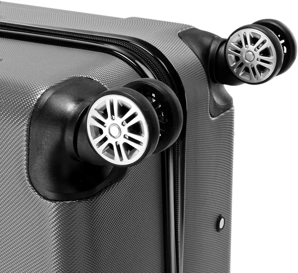 Luggage Sets 3 Piece Trolley Suitcase with TSA Lock,20 Inch 24 Inch 28 Inch Traveling Storage Luggage Sets with Spinner Wheels,Dark Gray