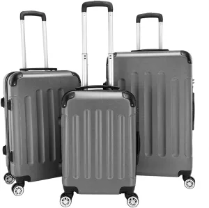 Luggage Sets 3 Piece Trolley Suitcase with TSA Lock,20 Inch 24 Inch 28 Inch Traveling Storage Luggage Sets with Spinner Wheels,Dark Gray