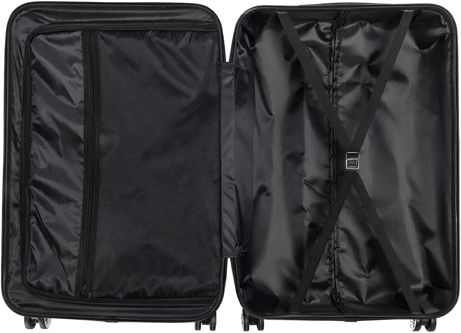 Luggage Sets 3 Piece Trolley Suitcase with TSA Lock,20 Inch 24 Inch 28 Inch Traveling Storage Luggage Sets with Spinner Wheels,Dark Gray
