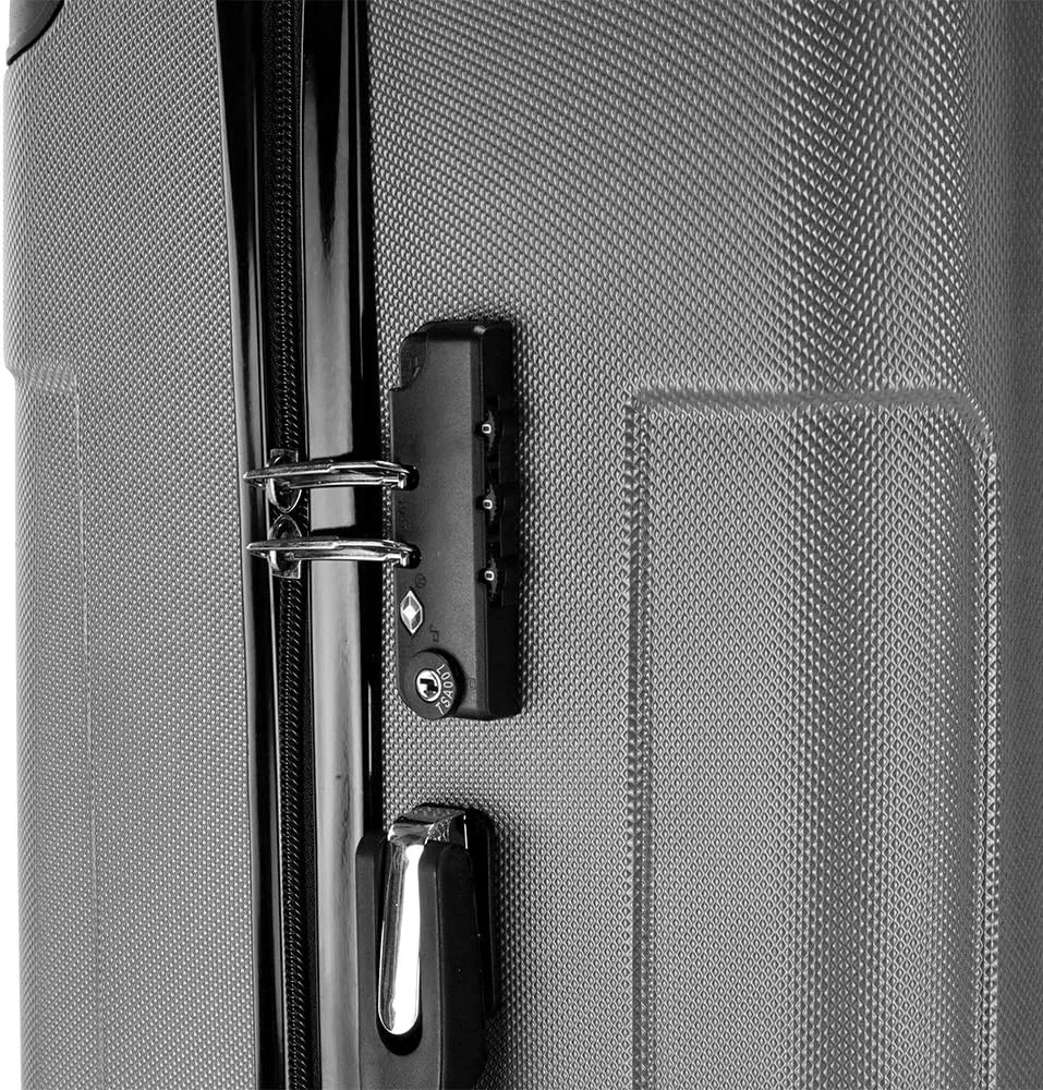 Luggage Sets 3 Piece Trolley Suitcase with TSA Lock,20 Inch 24 Inch 28 Inch Traveling Storage Luggage Sets with Spinner Wheels,Dark Gray