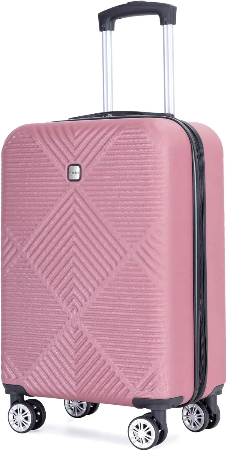 Luggage Sets 4 Piece Suitcase Set ABS Lightweight Carry On Luggage with Spinner Wheels, Hardside Suitcases Durable Luggage Hardside (14/20/24/28) Pink