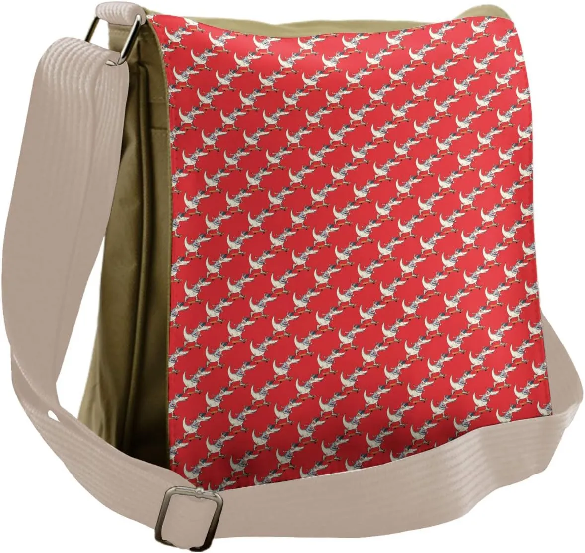 Lunarable Alligator Messenger Bag, Teenage Skater Animal, Unisex Cross-body