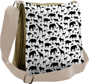 Lunarable Animals Messenger Bag, Wildlife Habitat, Unisex Cross-body