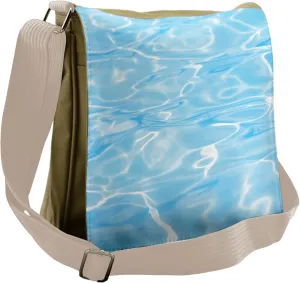 Lunarable Aqua Messenger Bag, Sea Surface Sun Reflection, Unisex Cross-body