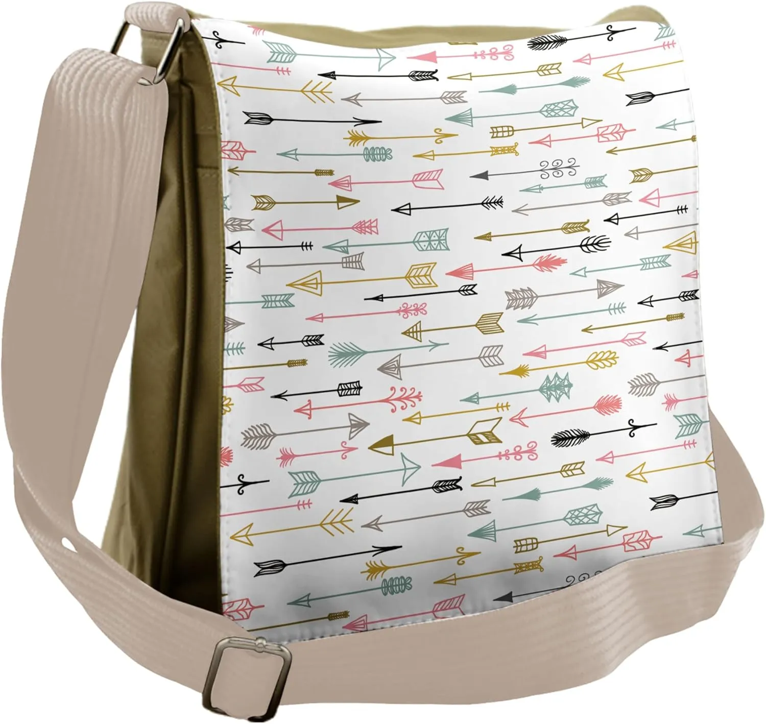 Lunarable Arrows Messenger Bag, Native Folklore Arrow, Unisex Cross-body