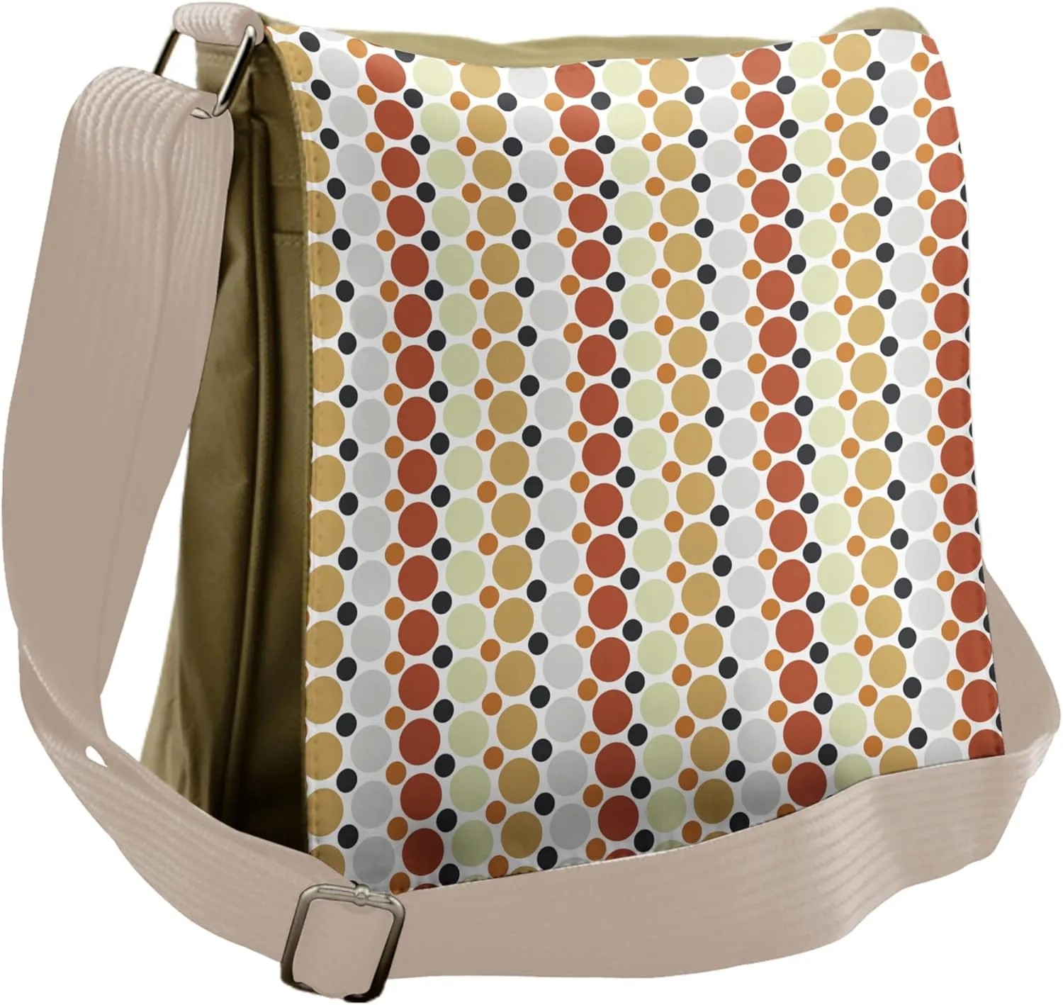 Lunarable Circle Messenger Bag, Symmetrical Round Shapes, Unisex Cross-body