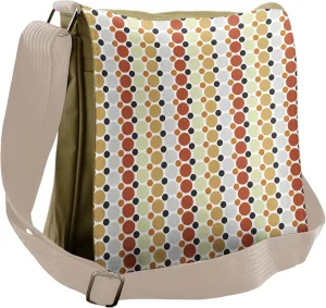 Lunarable Circle Messenger Bag, Symmetrical Round Shapes, Unisex Cross-body