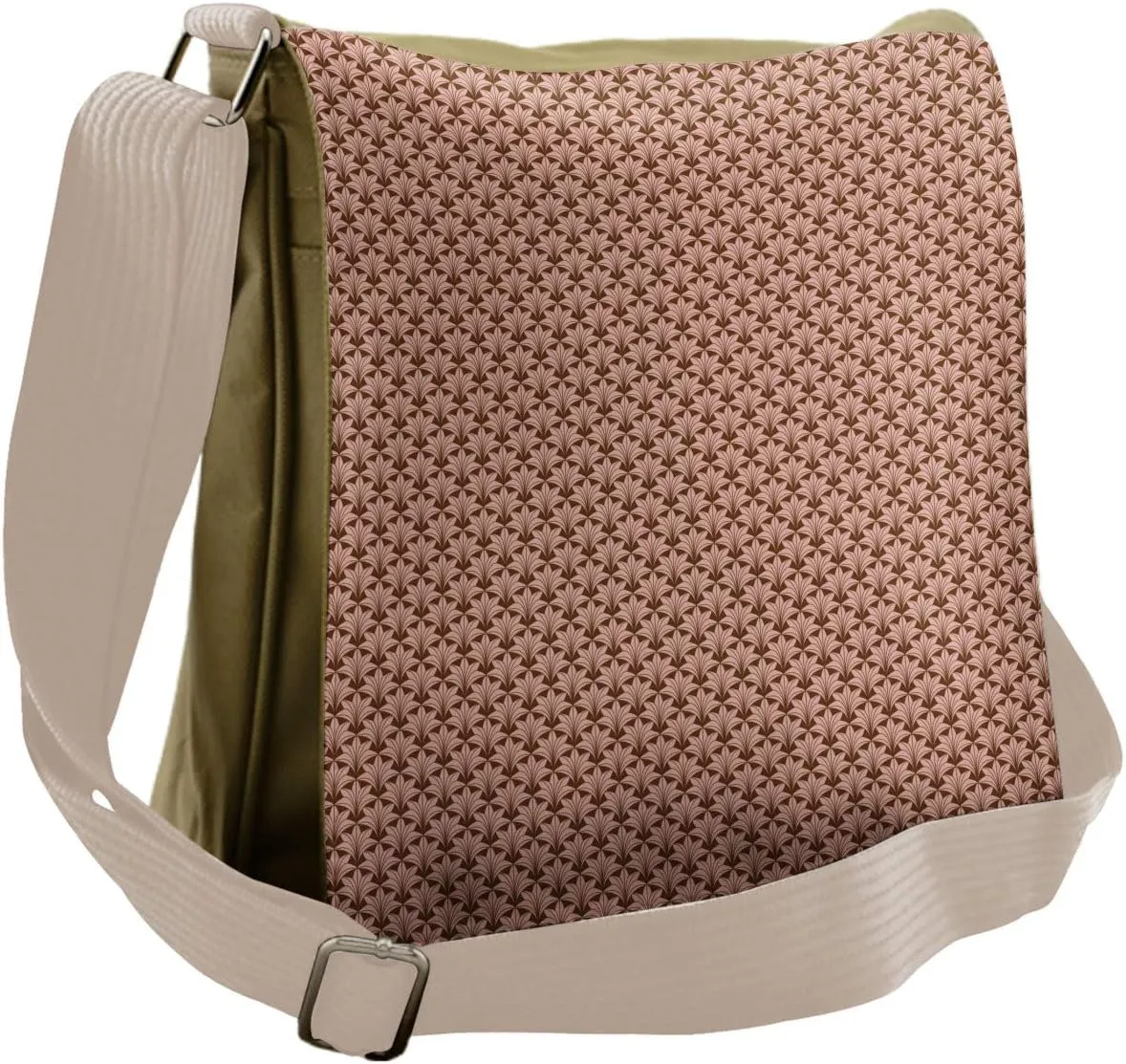 Lunarable Floral Messenger Bag, Retro Tropic Lily Flowers, Unisex Cross-body
