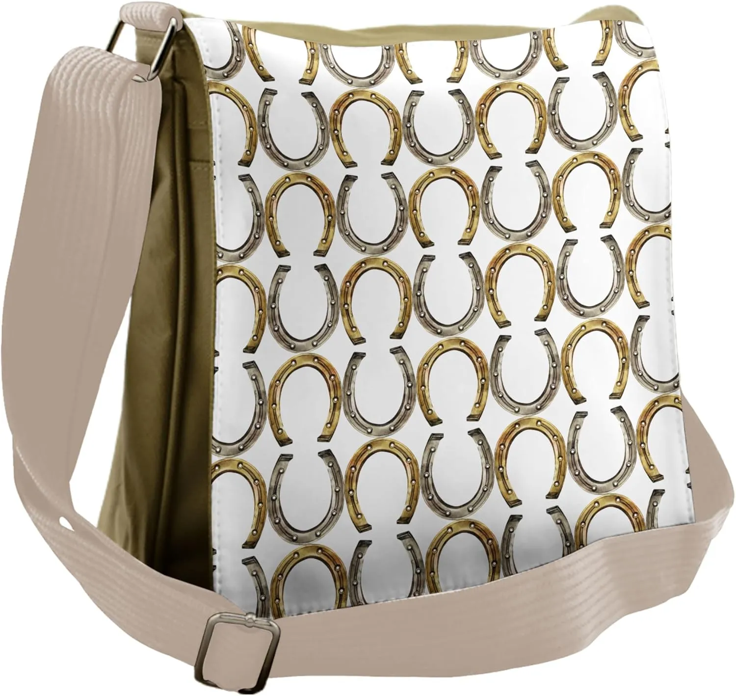 Lunarable Horseshoe Messenger Bag, Luck Riding, Unisex Cross-body