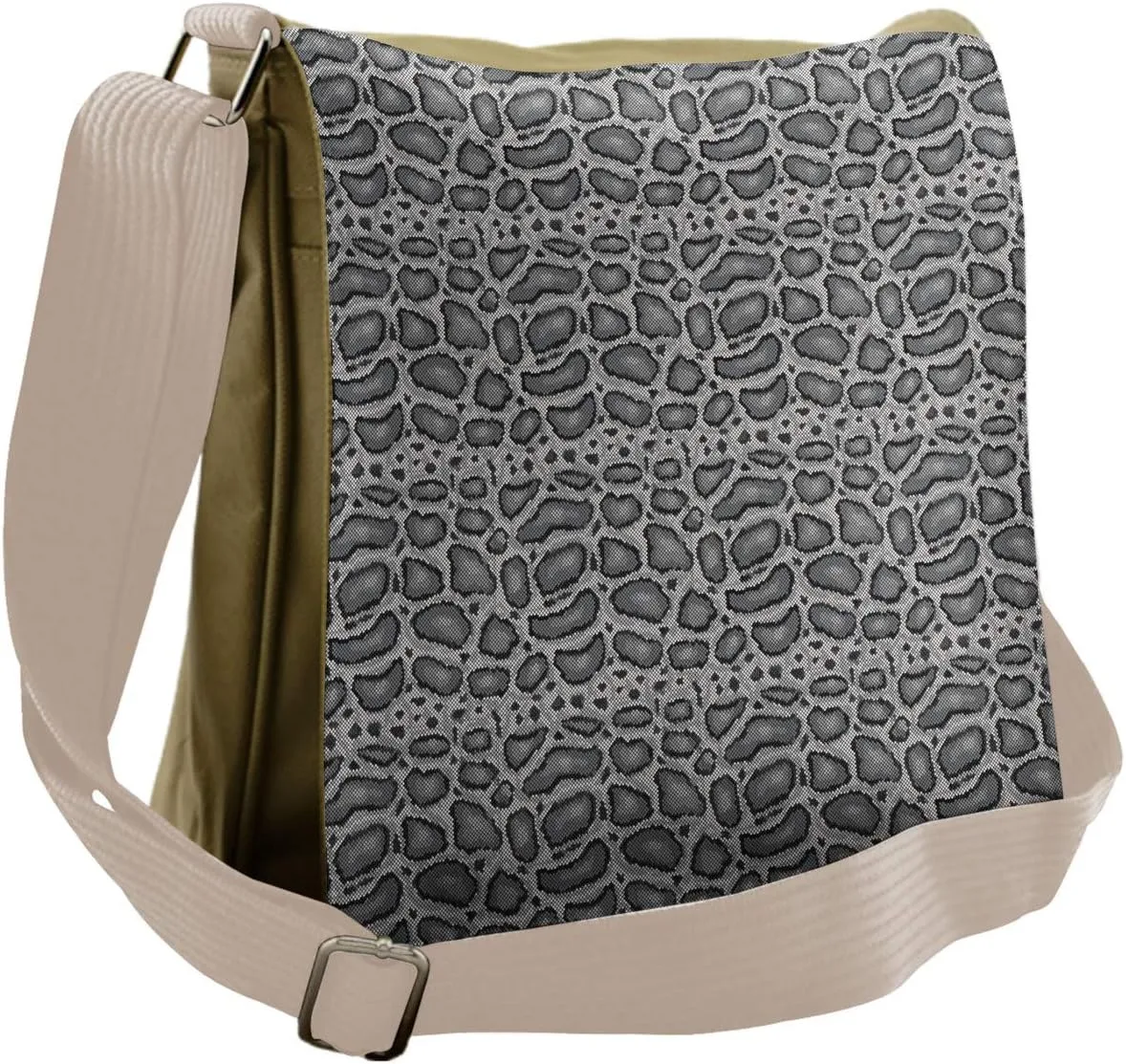Lunarable Reptile Messenger Bag, Python Skin Hide Pattern, Unisex Cross-body