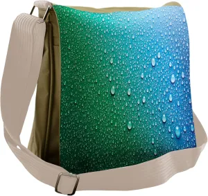 Lunarable Romance Messenger Bag, Rainy Day Weather Pattern, Unisex Cross-body