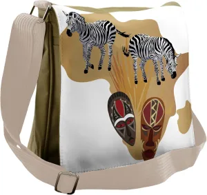 Lunarable Savannah Messenger Bag, Traditional Ceremonial, Unisex Cross-body