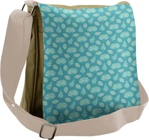 Lunarable Seashells Messenger Bag, Marine Crustaceans, Unisex Cross-body
