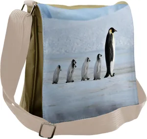 Lunarable Underwater Messenger Bag, Antarctica Wild Animals, Unisex Cross-body