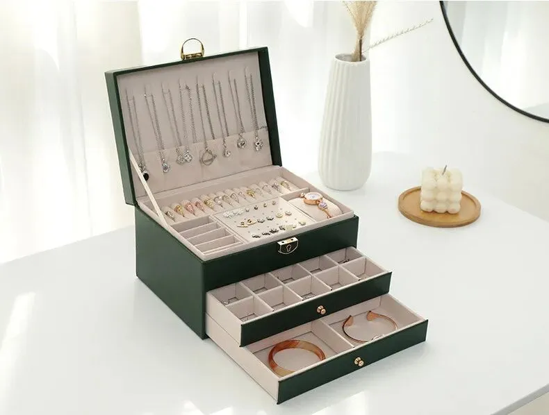 LuxeVault | Triple Layer Jewelry Organizer