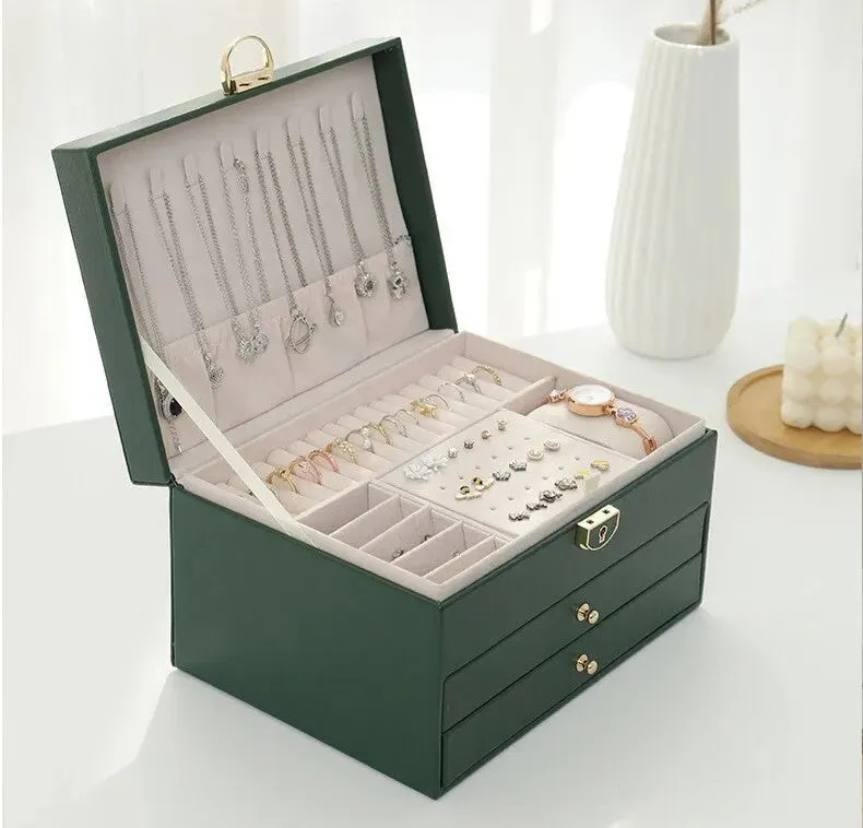 LuxeVault | Triple Layer Jewelry Organizer