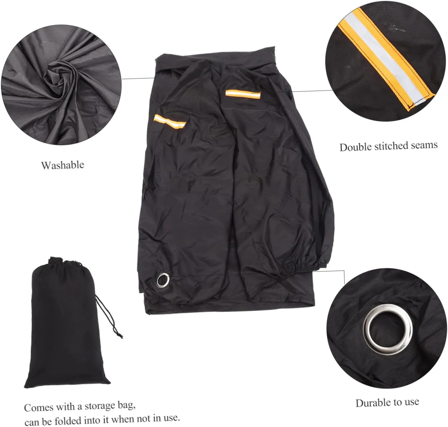 Luxshiny Motorcycle Sun Shade Cover Weatherproof Polyester Uv Protection Rainproof Small Motorcycle Cover for Ebike