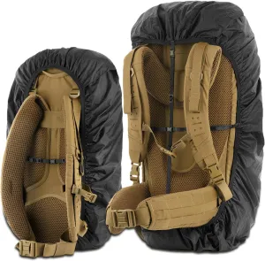 M-Tac Backpack Rain Cover Waterproof - Bag Rain Cover - for Hiking Travel Camping Military (Black, Large)