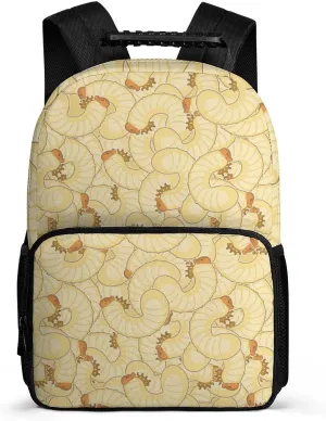 Maggot Beetle Larva Travel Backpack Casual Daypacks Computer Shoulder Bag for Work Shopping Unisex 16 Inch, 202401268