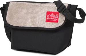 Manhattan Portage Midnight Mini NY Messenger Bag With Zip Pocket And Spacious Compartment Water Resistant Cordura 1000D (Champagne)